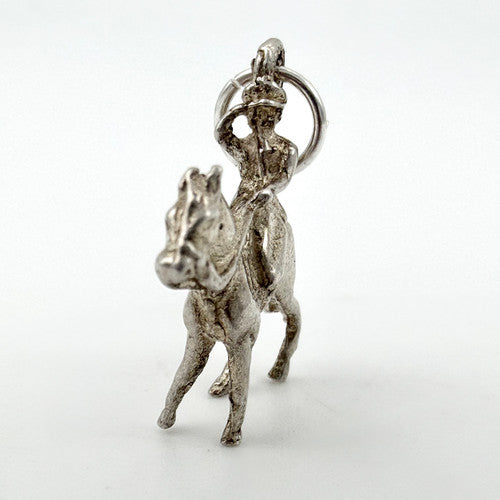 Vintage 925 Sterling Silver Queen Elizabeth Horseback Charm CA29-16