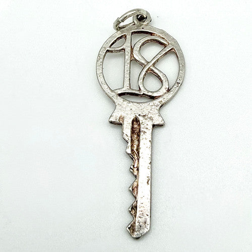 Vintage 925 Sterling Silver 18 Key Charm CA26-30