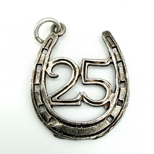 Vintage 925 Sterling Silver 25 Horseshoe Charm CA26-34