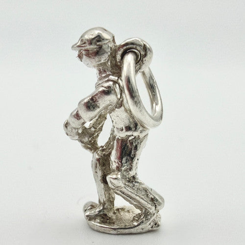 Vintage 925 Sterling Silver Cricket Batsman Charm CA22-69
