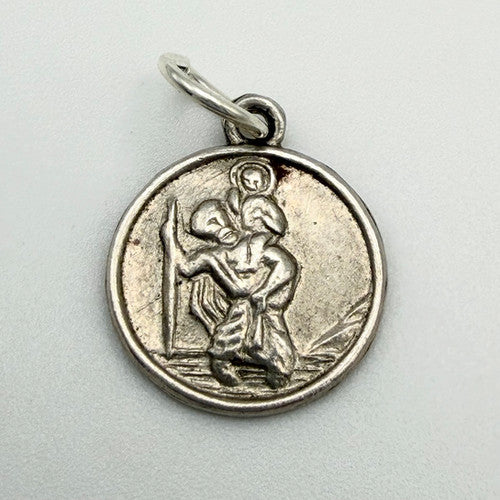 Vintage 925 Sterling Silver St Christopher Charm CA19-75