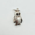 Vintage 925 Sterling Silver Owl Charm CA19-28