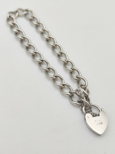 Vintage 925 Sterling Silver Curb Bracelet Bracelet-35