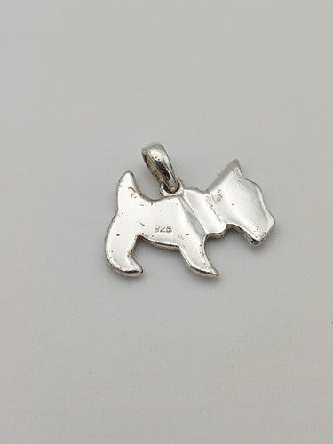 Vintage 925 Sterling Silver Terrier Dog Charm PAT47