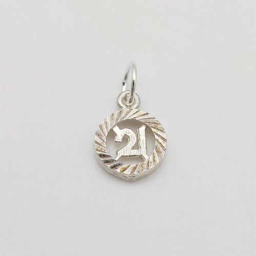 Vintage 925 Sterling Silver 21 Charm CA19-19