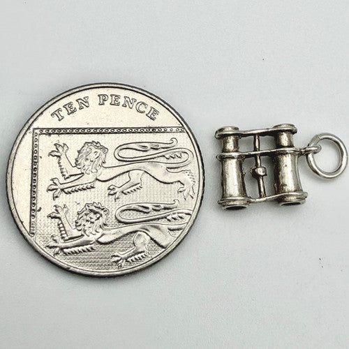 Vintage 925 Sterling Silver Binoculars Charm CA22-89