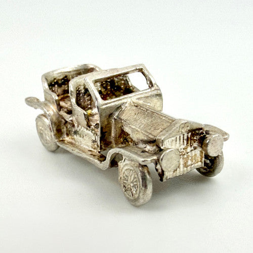 Vintage 925 Sterling Silver Open Top Car Charm CA28-39