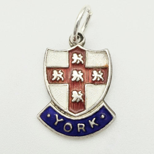 Vintage 925 Sterling Silver York Travel Charm CA20-24