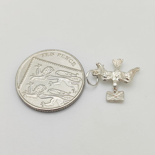 Vintage 925 Sterling Silver Love Bird Charm CA18-100