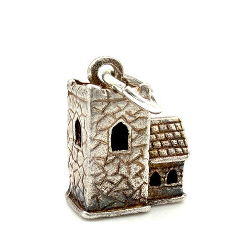Vintage 925 Sterling Silver Church Charm CA27-53