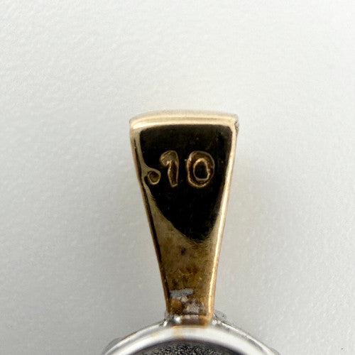 Vintage 9ct Yellow & White Gold Diamond Pendant PG9