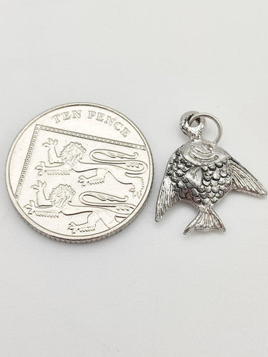 Vintage 925 Sterling Silver Angelfish Charm CA17-8