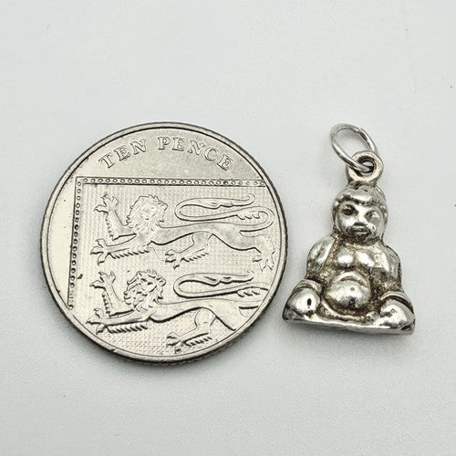 Vintage 925 Sterling Silver Buddha Charm CA20-54