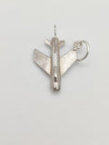 Vintage 925 Sterling Silver Aeroplane Charm CA18-54