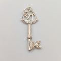 Vintage 925 Sterling Silver 21 Key Charm CA19-4