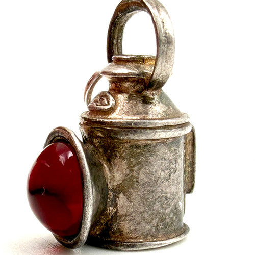 Vintage 925 Sterling Silver Port Lantern Charm CA27-17