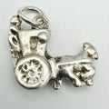Vintage 925 Sterling Silver Horse And Carriage Charm CA22-92