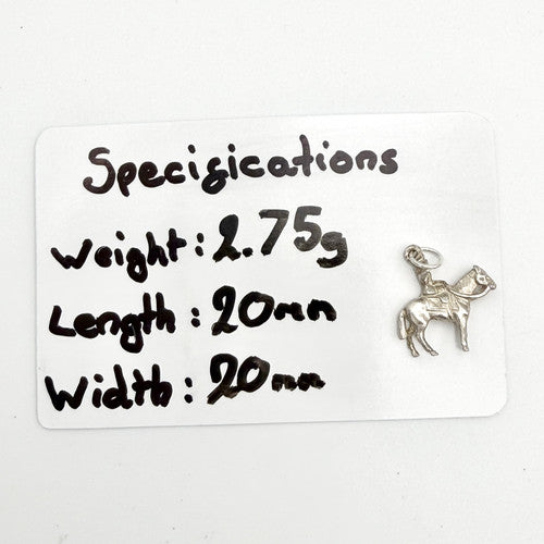 Vintage 925 Sterling Silver Queen Elizabeth Horseback Charm CA29-16