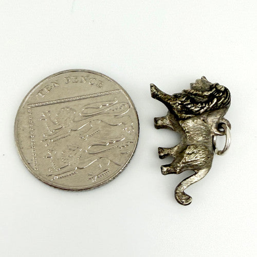 Vintage 925 Sterling Silver Lion Charm CA28-16