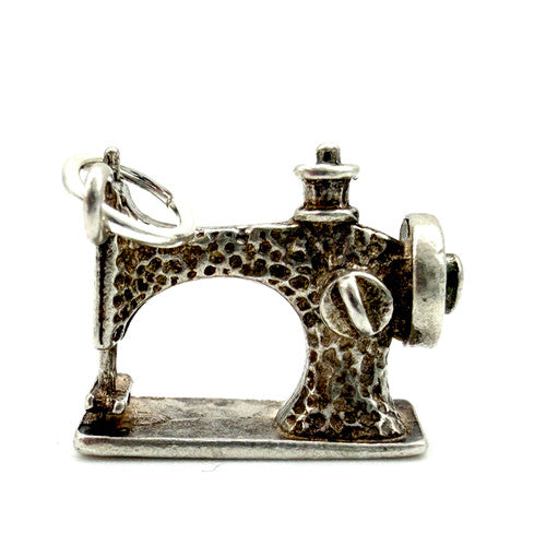 Vintage 925 Sterling Silver Sewing Machine Charm CA27-24