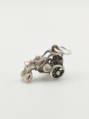 Vintage 925 Sterling Silver Tractor Charm CA17-78