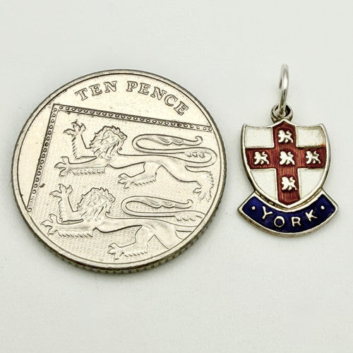 Vintage 925 Sterling Silver York Travel Charm CA20-24