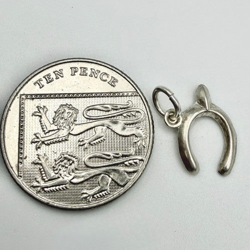Vintage 925 Sterling Silver Wishbone Charm CA24-52