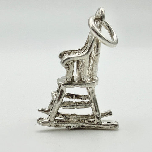 Vintage 925 Sterling Silver Rocking Chair Charm CA22-61