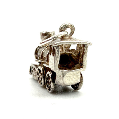 Vintage 925 Sterling Silver Steam Train Charm CA27-13