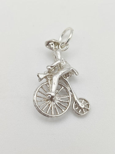 Vintage 925 Sterling Silver Penny-Farthing Charm CA17-40
