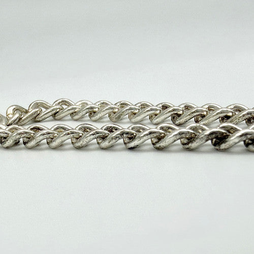 Vintage 925 Sterling Silver Heart Padlock Curb Bracelet Bracelets-64