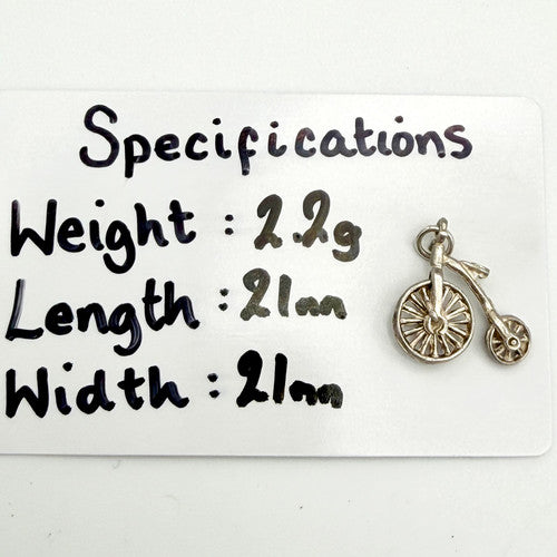 Vintage 925 Sterling Silver Penny-Farthing Charm CA28-12