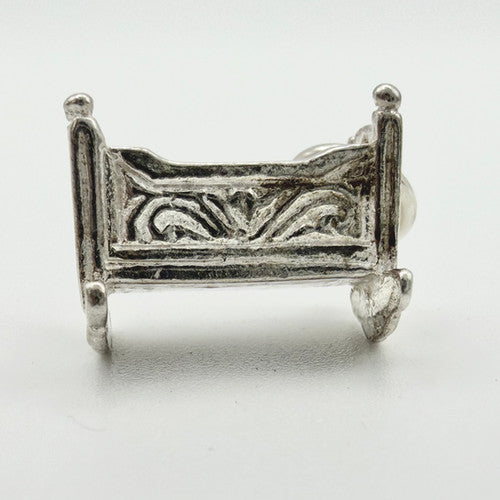 Vintage 925 Sterling Silver Cot Crib Charm CA22-68