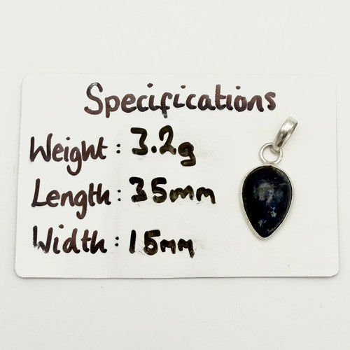 Vintage 925 Sterling Silver Sodalite Pendant PAT113