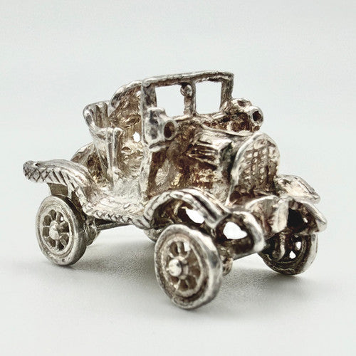 Vintage 925 Sterling Silver Large Car Charm CA23-32