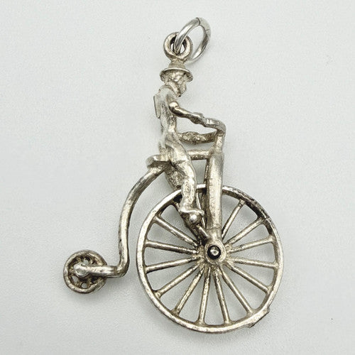 Vintage 925 Sterling Silver Penny-Farthing Charm CA22-33