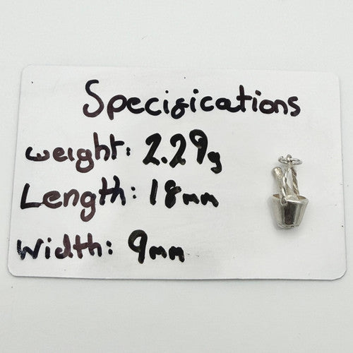 Vintage 925 Sterling Silver Champagne Bucket Charm CA21-50