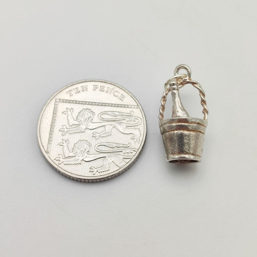 Vintage 925 Sterling Silver Champagne Bucket Charm CA19-7