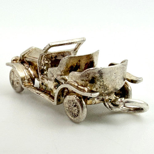 Vintage 925 Sterling Silver Open Top Car Charm CA28-39