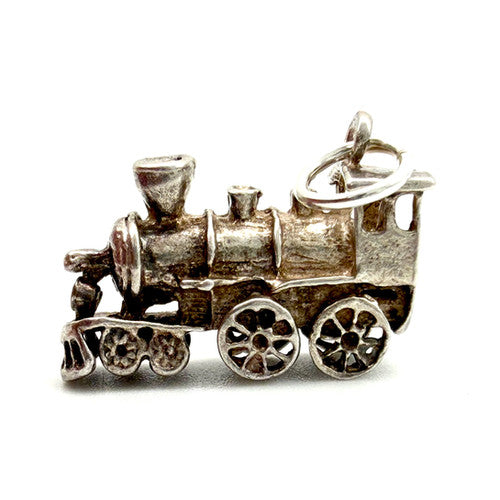 Vintage 925 Sterling Silver Steam Train Charm CA27-13