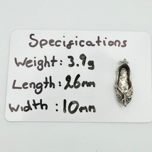 Vintage 925 Sterling Silver Oriental Shoe Charm CA24-34