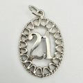 Vintage 925 Sterling Silver 21 Charm CA22-100