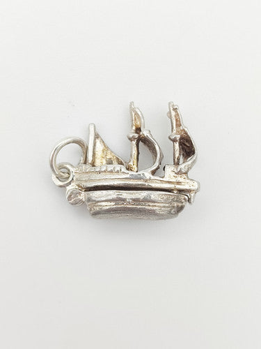 Vintage 925 Sterling Silver Boat Charm CA14-10