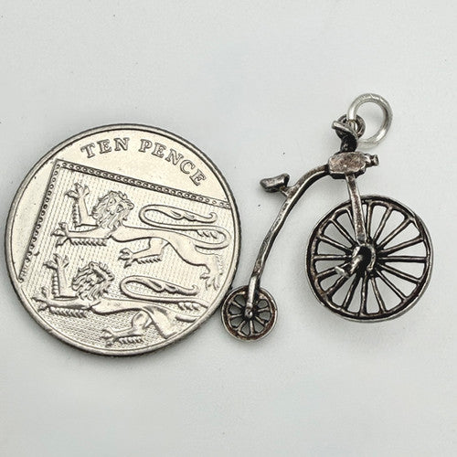 Vintage 925 Sterling Silver Nuvo Penny-Farthing Charm CA23-11