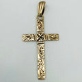 Vintage 9ct Yellow Gold Cross Pendant PG7