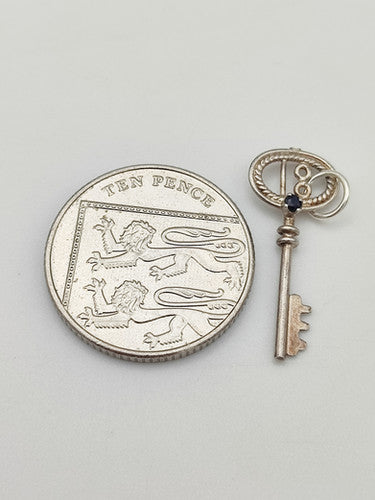 Vintage 925 Sterling Silver 18 Key Charm CA15-55