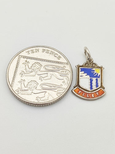 Vintage 925 Sterling Silver Filey Travel Charm CA13-19