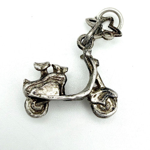 Vintage 925 Sterling Silver Moped Scooter Charm CA26-17