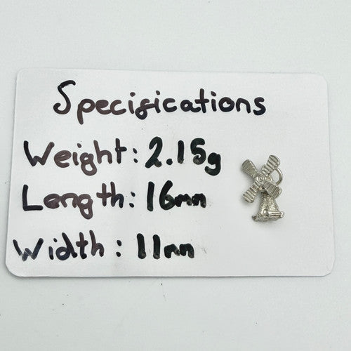 Vintage 925 Sterling Silver Windmill Charm CA22-49