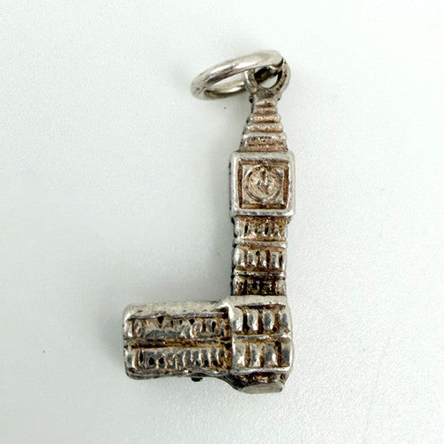 Vintage 925 Sterling Silver Big Ben Charm CA28-14